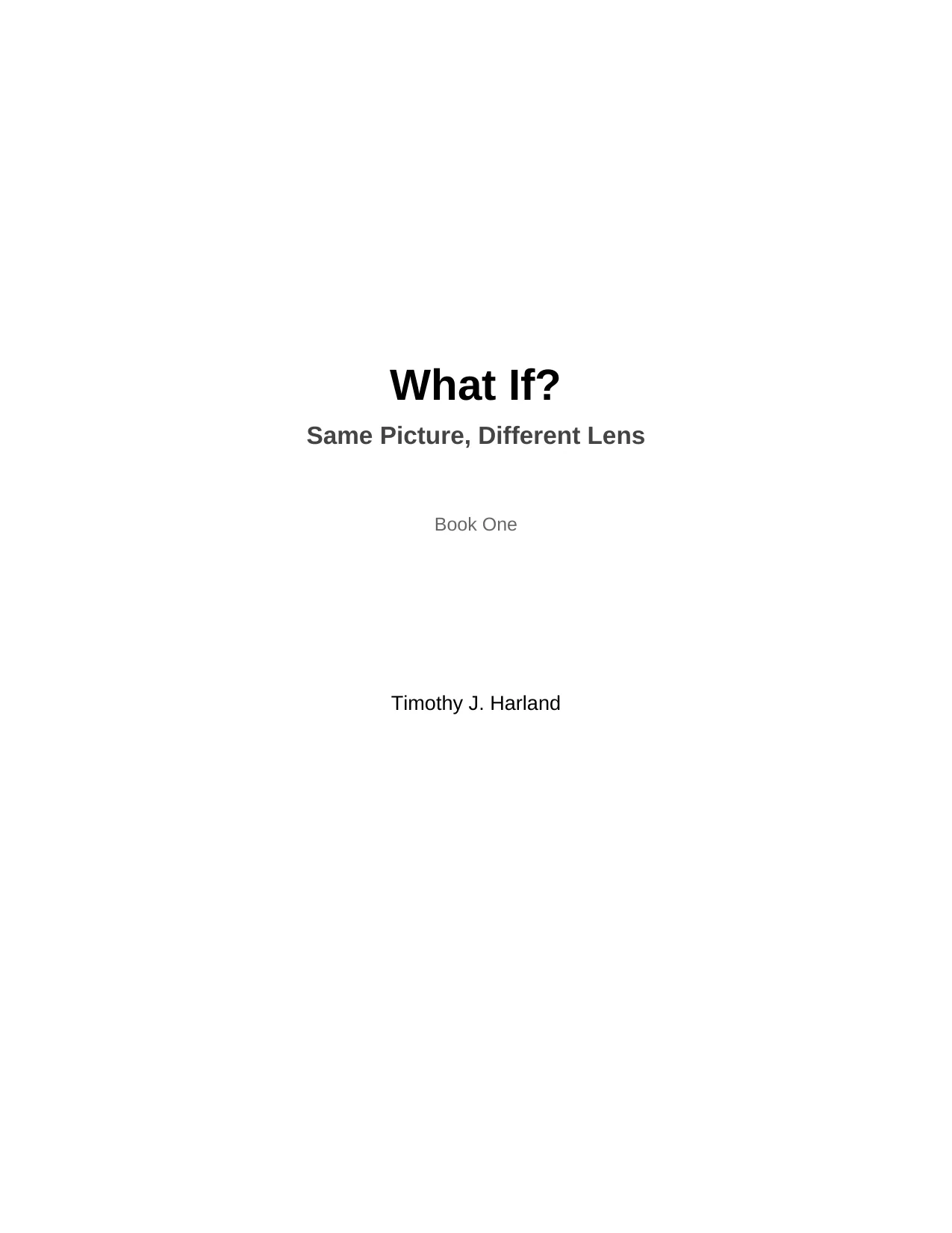 What If cover